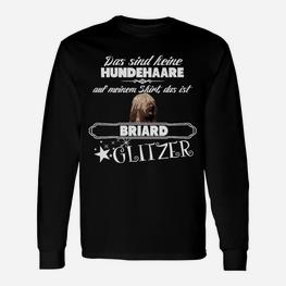 Briard Glitzer Hundefreunde Langarmshirts, Fun Glänzende Hundemotiv Mode - Seseable