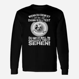 Eishockey Fan Langarmshirts Eishockeytrikot Stolz Design, Statement - Seseable