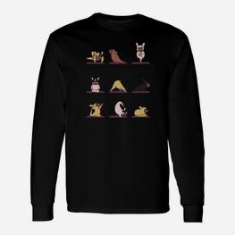 Französischer Bulldogge Yoga Langarmshirts - Seseable