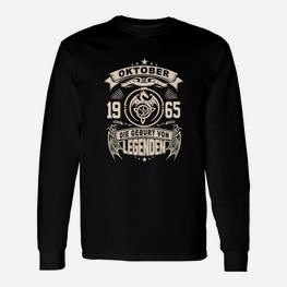 Geburt von Legenden 1965 Oktober Langarmshirts, Vintage Retro Look - Seseable