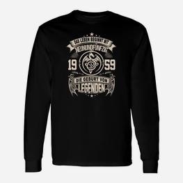 Geburtstag Langarmshirts Geburt von Legenden 1959 im Retro Vintage Design - Seseable