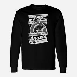 In Gedanken Bin Ich Angeln Langarmshirts - Seseable