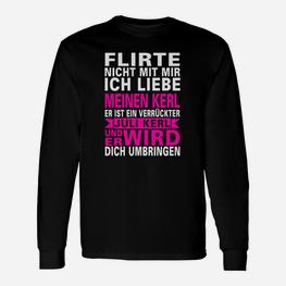 Ich Liebe Meinen Kerl Warnhinweis Langarmshirts für Paare - Seseable