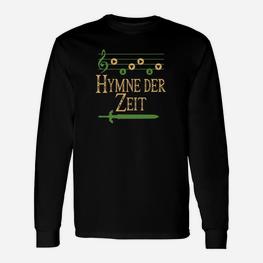 Klassisches Musiknoten-Langarmshirts 'Hymne der Zeit', Retro Design für Musikliebhaber - Seseable