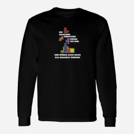 Lustiges Tetris Langarmshirts mit Spruch, Retro Gaming Fans - Seseable