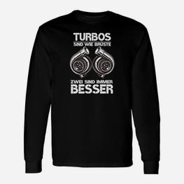 Lustiges Turbolader Motiv Langarmshirts: Zwei sind immer besser - Seseable