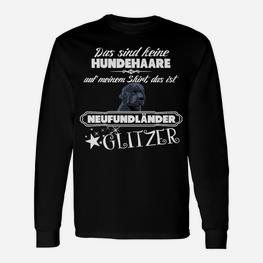 Neufundländer Glitzer Hundehaar Liebhaber Langarmshirts, Mode für Hunde Fans - Seseable