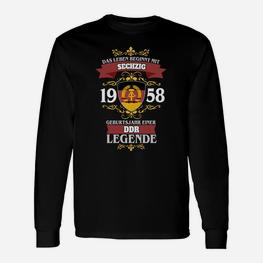 Personalisiertes DDR Legende 1958 Langarmshirts mit Leipzig Wappen - Seseable