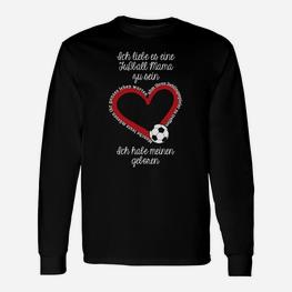 Personalisiertes Fußballmama Langarmshirts: Herzdesign Fußball Mama Liebe - Seseable