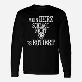 Schwarzes Langarmshirts Mein Herz schlägt nicht, es rottet – Gothic Tee - Seseable