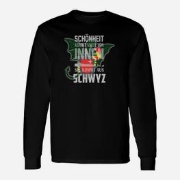 Schwyz Patriotisches Langarmshirts - Innere Schönheit und Stolz - Seseable