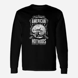 Vintage Hot Rods California Langarmshirts in Schwarz, Retro Auto-Design - Seseable