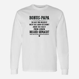 Humorvolles Bonus-Papa Langarmshirts, Anerkennung für Stiefvater - Seseable