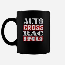 Auto Cross Racing Herren Tassen, Motorsport Schwarz Tee - Seseable