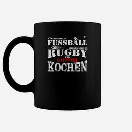 Fußball Rugby Kochen Herren Tassen, Lustiges Wochenend-Outfit - Seseable