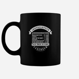 Schwarzes Tassen Legenden über 25, Installateur Design für Handwerker - Seseable