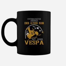 Unterschätze Nie Älteren Mann mit Vespa, Herren Tassen Retro-Stil - Seseable