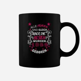 1968 Geboren Damen Tassen, Schwarzes Tee mit Spruch für Jahrgang 1968 - Seseable