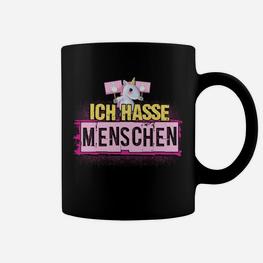 Einhorn Ich Hasse Menschen 2 Tassen - Seseable