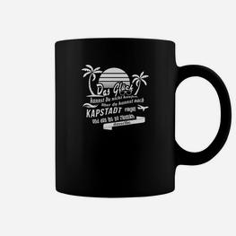 Kapstadt Reise Tassen Schwarz, Glück Spruch Souvenir - Seseable