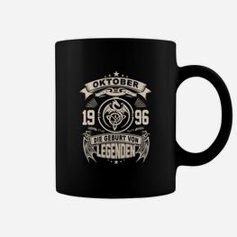 Oktober 1996 Legenden Geburtstag Tassen, Schwarzes Retro Tee - Seseable