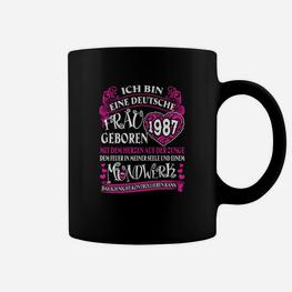 Personalisiertes 1987 Geburtsjahr Tassen für Deutsche Frauen, Vintage - Seseable