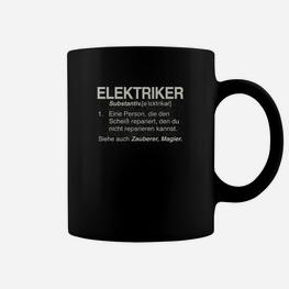 Schwarzes Tassen Elektriker-Definition, Lustige Berufs-Kleidung - Seseable