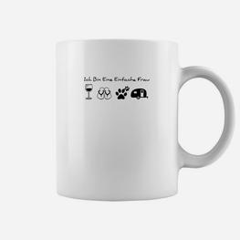 Einfache Frau Camping W Tassen - Seseable