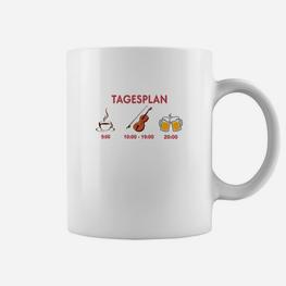 Lustiges Tassen Herren Tagesplan: Kaffee, Gitarre, Bier, Ideal für Musiker - Seseable