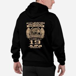 Adler Geburtstags-Hoodie 19. Juni, Besten Geboren Motiv - Seseable