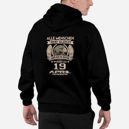 Geburtstags-Hoodie 19. April, Personalisiertes Tee für Beste - Seseable