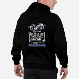 Mechaniker im Dienst Hoodie, Lustiger Spruch für Handwerker - Seseable