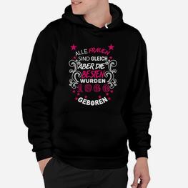 1968 Geboren Damen Hoodie, Schwarzes Tee mit Spruch für Jahrgang 1968 - Seseable