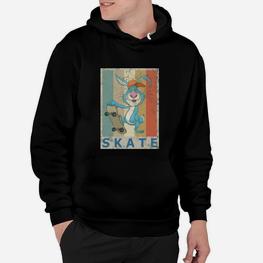 Hase Skateboard Kaninchen Vintage Style Retro Grunge Tiere Hoodie - Seseable