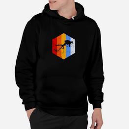 Hexagon Design Herren Hoodie, Farbblock mit Silhouette - Seseable