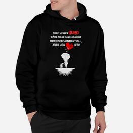 Hunde-Liebhaber Hoodie: 'Herz Leer ohne Hund' Motivshirt - Seseable