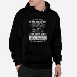 Ich Muss Nur Fragen Motorrader Hoodie - Seseable