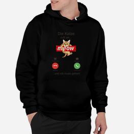 Lustiges Katzen-Hoodie Meow im Süßigkeiten-Stil, Wortspiel Tee - Seseable