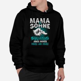 Mama und Söhne Themen-Hoodie, Herz an Herz Verbundenheit - Seseable