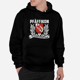 Pfäffikon Wappen Grafik-Hoodie, Schwarz mit Stolz Slogan - Seseable