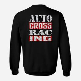 Auto Cross Racing Herren Sweatshirt, Motorsport Schwarz Tee - Seseable