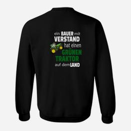 Bauer Hat Einen Grünen Traktor Sweatshirt - Seseable