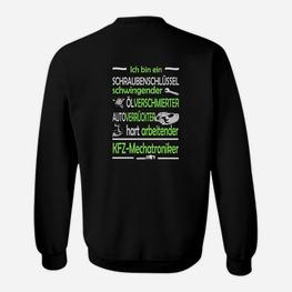 Kfz Mechatroniker Autoverrückt Ölverschmiert Harte Arbeit Sweatshirt - Seseable