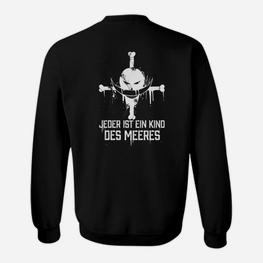 Meeresthema Herren Sweatshirt, Kind des Meeres Aufdruck - Seseable