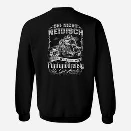 Schwarzes Biker Sweatshirt, Motorrad-Motiv & Spruch für 35. Geburtstag - Seseable