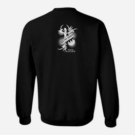 Schwarzes Herren Sweatshirt Adler-Motiv, FREIHEIT STÄRKE EHRE Aufdruck - Seseable