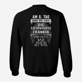 Sweatshirt Am 8. Tag schuf der Teufel tätowierte Frauen, Gothic Tee - Seseable