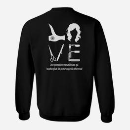 Wundervolle Person Herztouren Sweatshirt, Friseur Liebe Motiv - Seseable