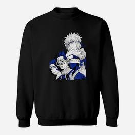 Anime Ninja Team Grafik Sweatshirt - Schwarz, stylisches Otaku Hemd - Seseable