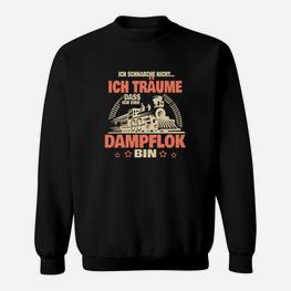 Eisenbahn Zug Schnarchen Dampflok Sweatshirt - Seseable